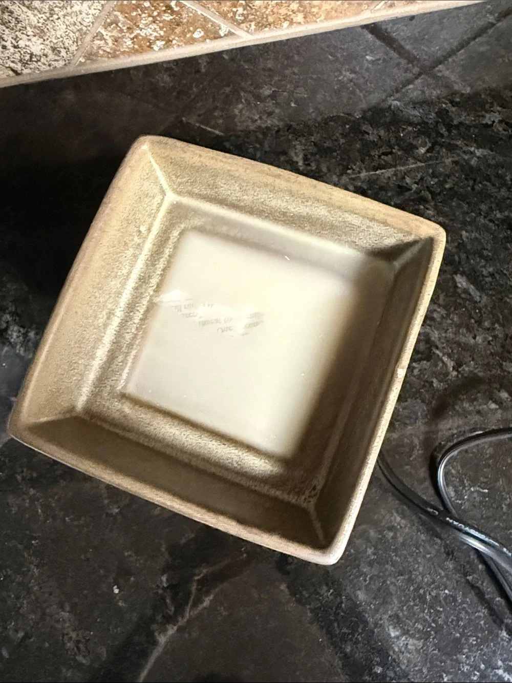 Scentsy HOPE Beige Ceramic Wax Warmer with Ornamental Cross Design
